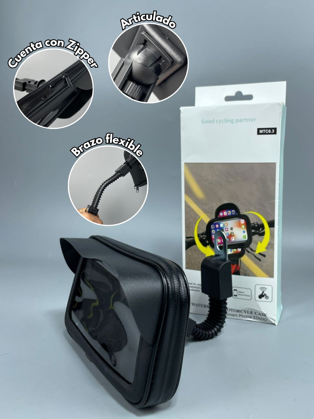 OEX HOLDER CON ZIPPER PARA CEL BRAZO FLEX MOTO