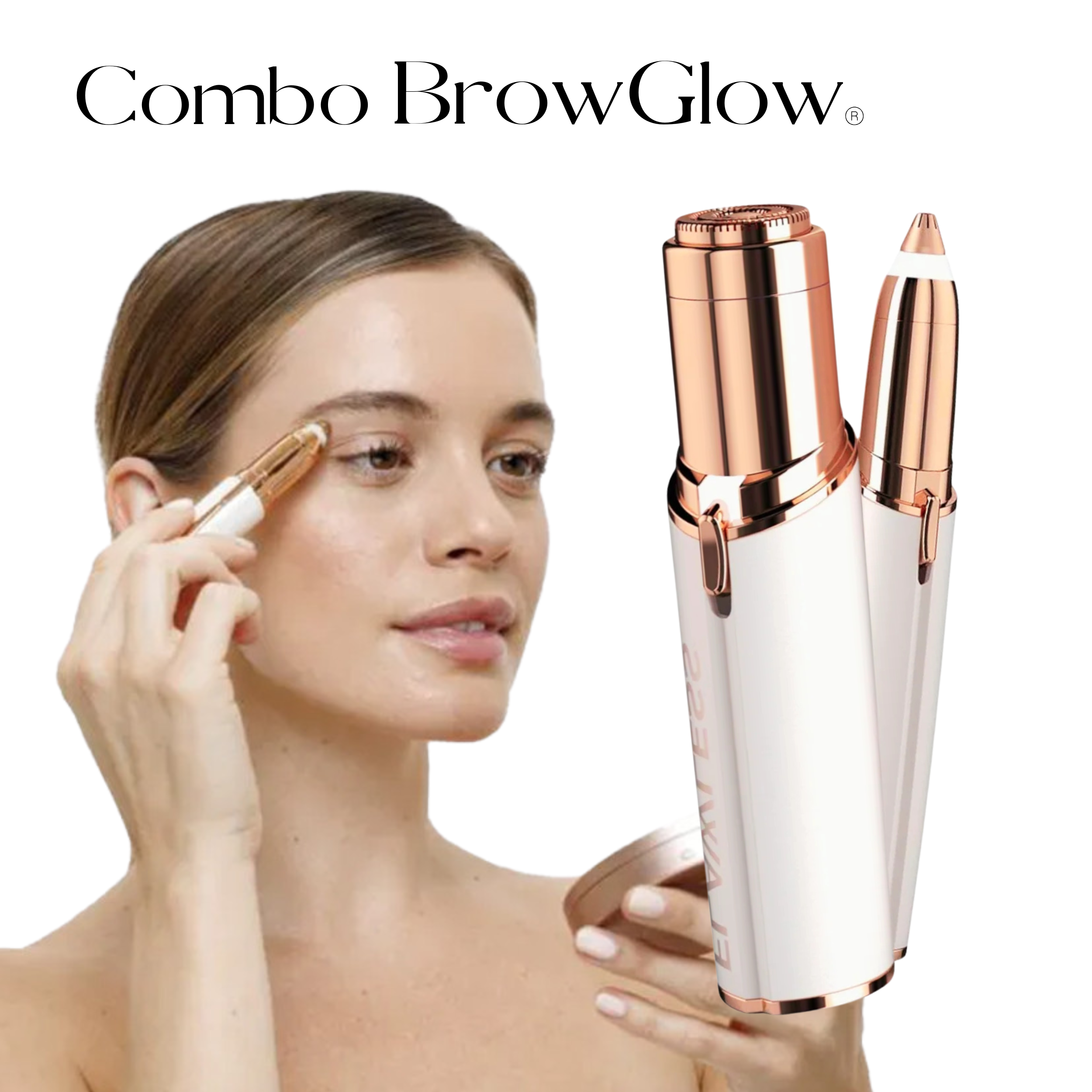 Combo BrowGlow® 2x1 - Depiladora facial y de cejas