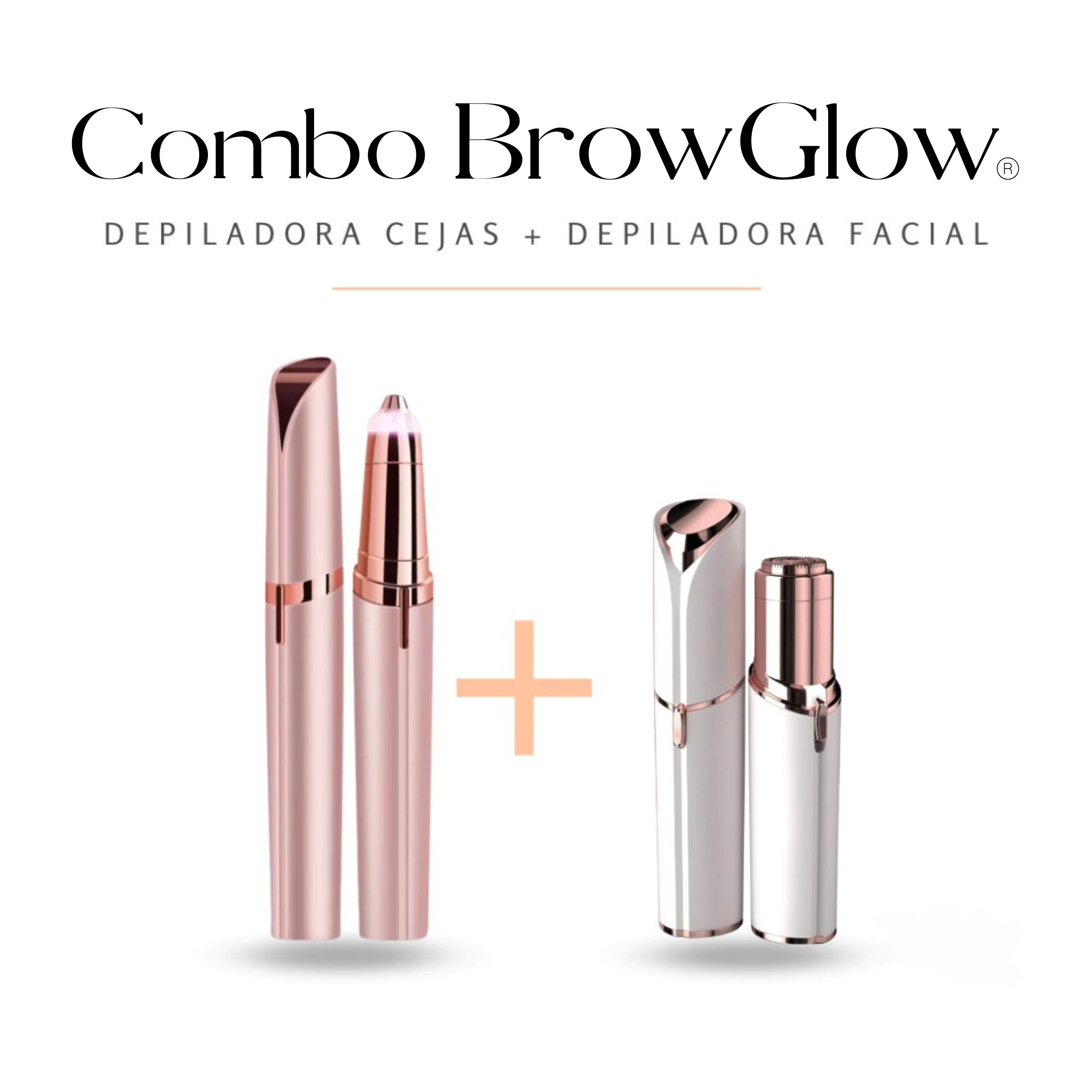 Combo BrowGlow® 2x1 - Depiladora facial y de cejas