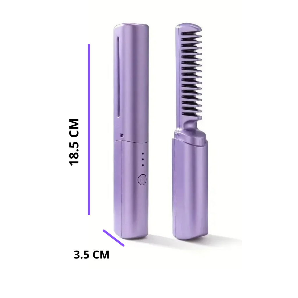 MiniBrush® – Cepillo Alisador Inalámbrico Portátil (Rosa)