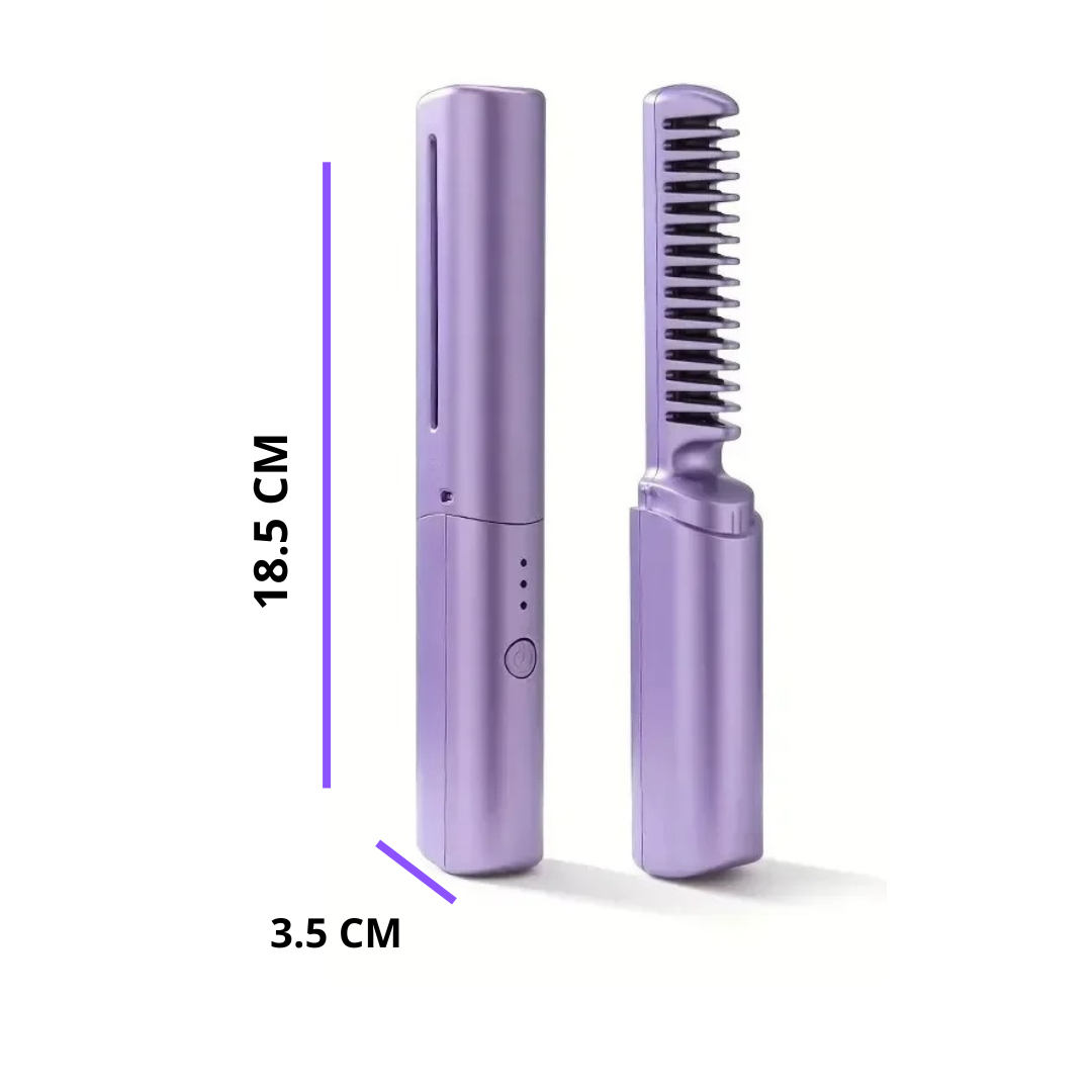 MiniBrush® – Cepillo Alisador Inalámbrico Portátil (Rosa)