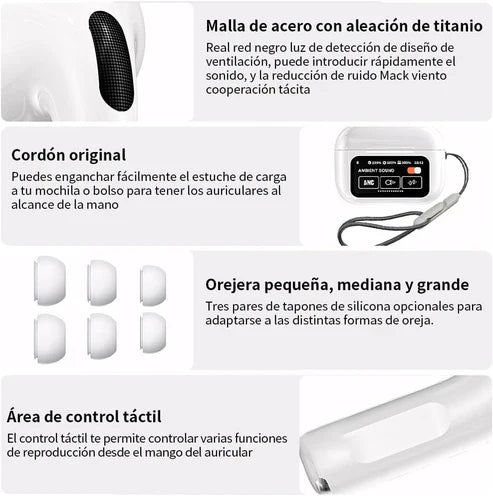YangSound® - Audífonos AirPods con pantalla táctil