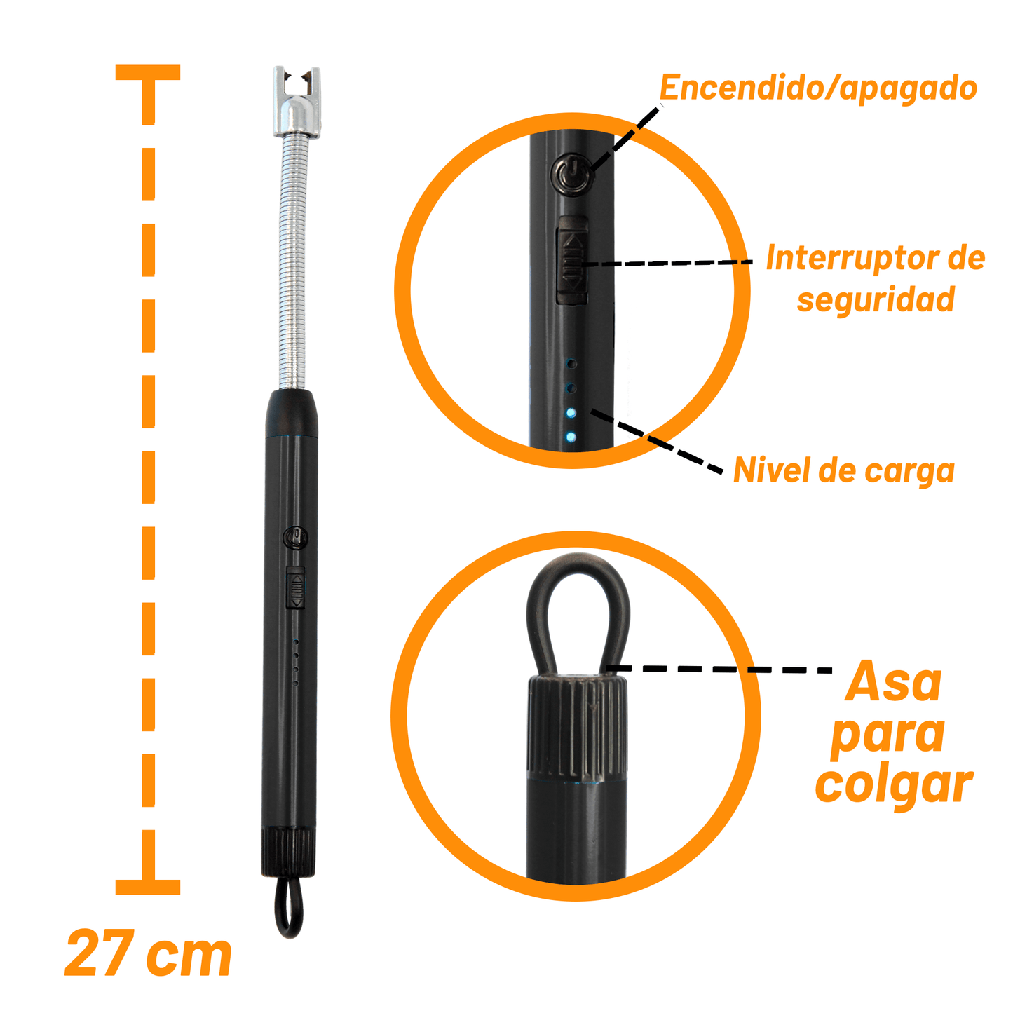 OEXEncendedor Eléctrico USB de Cuello Largo