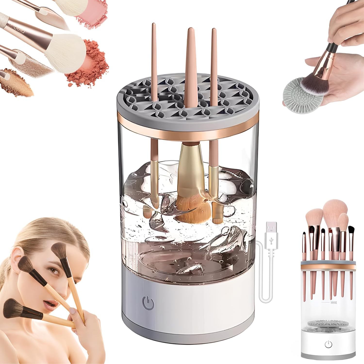 MiniBrush Washer® – Lavadora Eléctrica de Brochas
