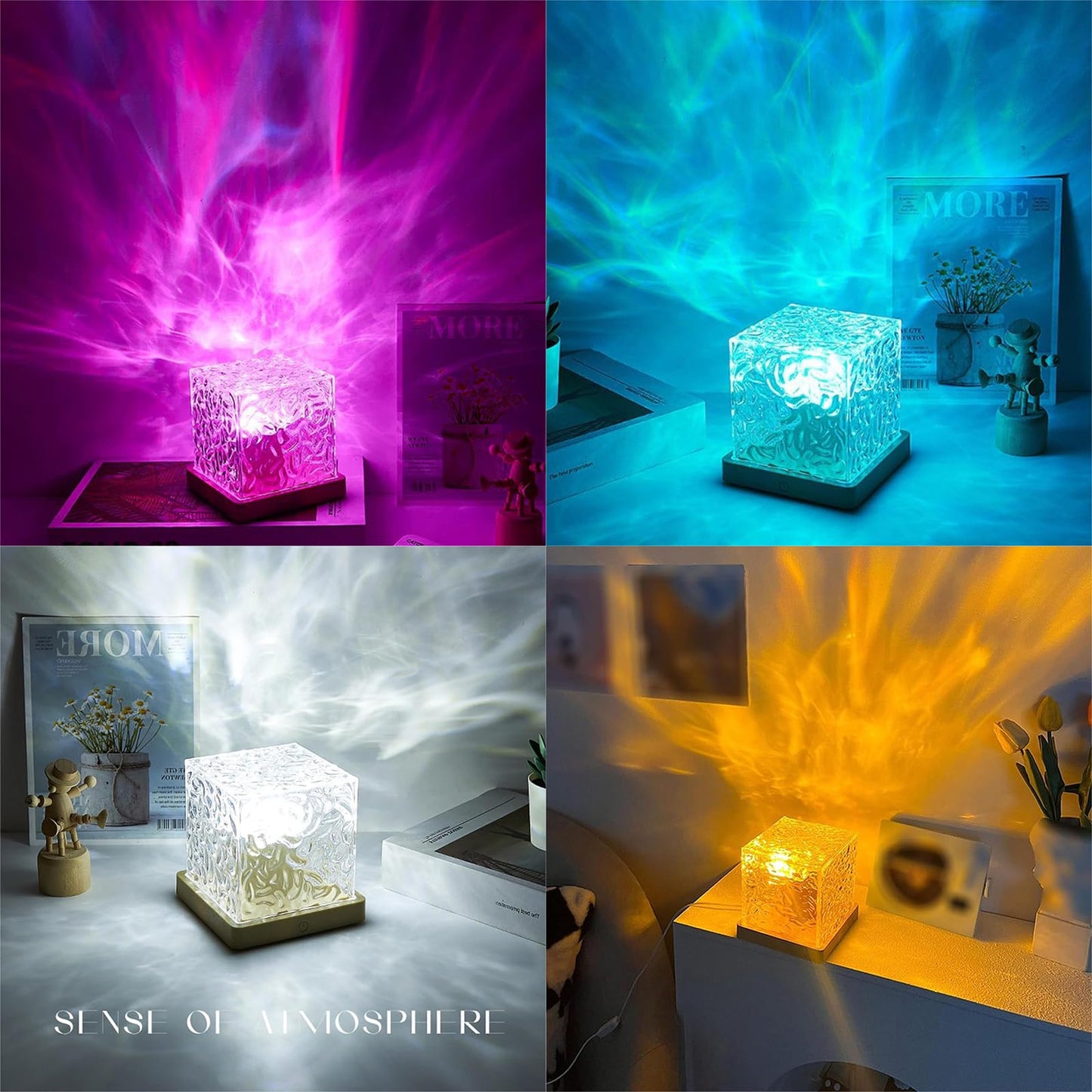 OEX Cubo Luminoso Multicolor con Efecto Aurora Boreal