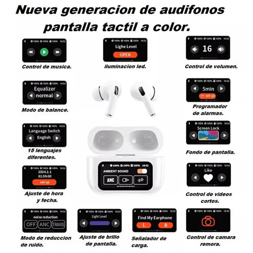 YangSound® - Audífonos AirPods con pantalla táctil