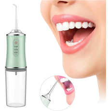AquaSmile™ – Irrigador Bucal Portátil 2 en 1 con Limpiador de Lengua