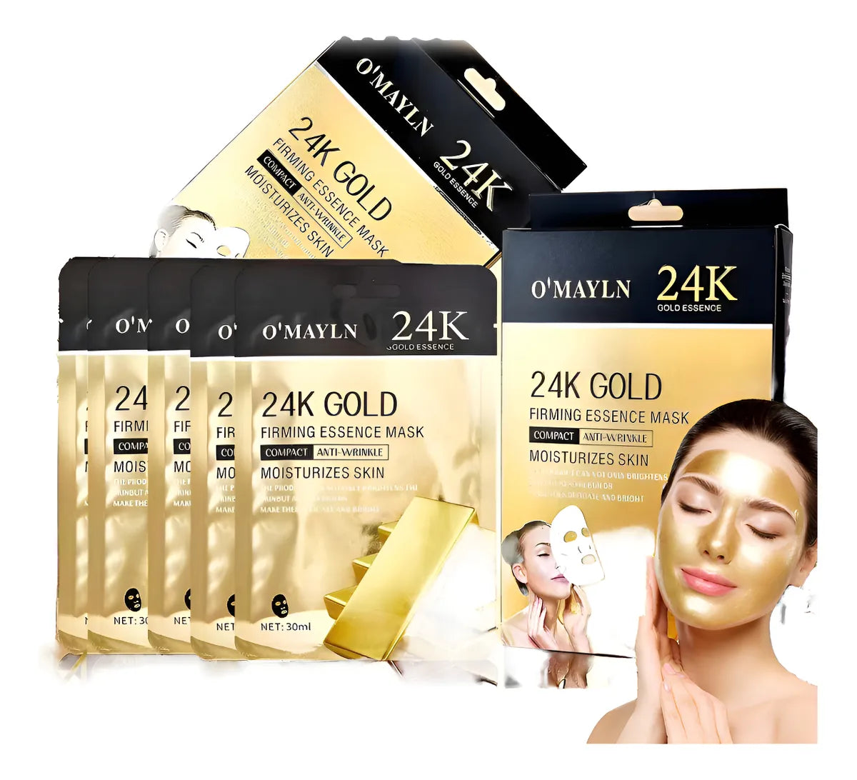 OEXEssence Mask 24K Gold – Caja con 10 Mascarillas
