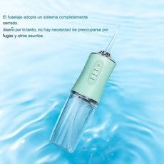 AquaSmile™ – Irrigador Bucal Portátil 2 en 1 con Limpiador de Lengua