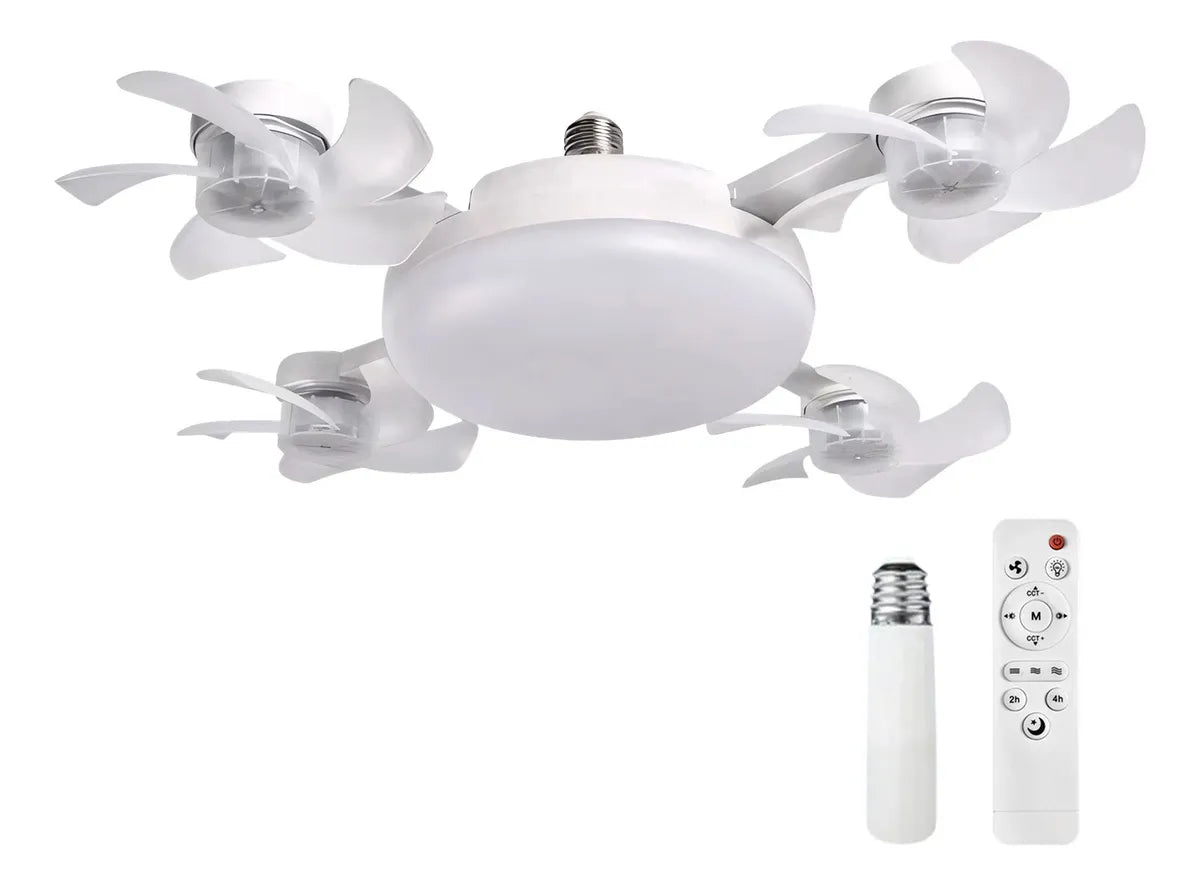 OEXAero - Lámpara Multifunción con 4 Mini Ventiladores