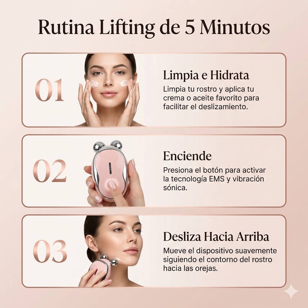 OEX Masajeador Facial de Microcorriente EMS