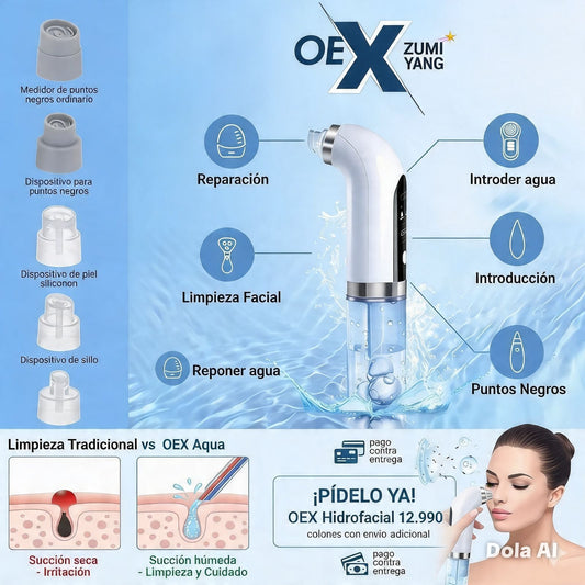 OEX Aqua - Extractor de succion puntos negros con agua