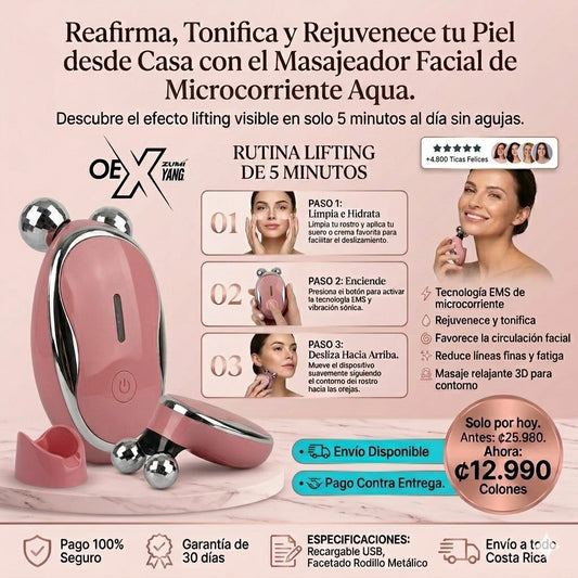 OEX Masajeador Facial de Microcorriente EMS