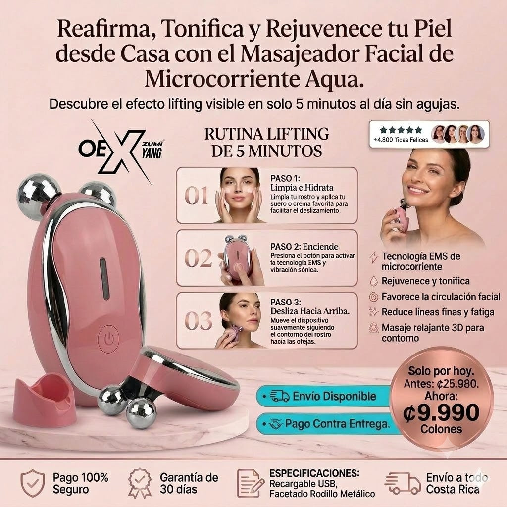 OEX Masajeador Facial de Microcorriente EMS