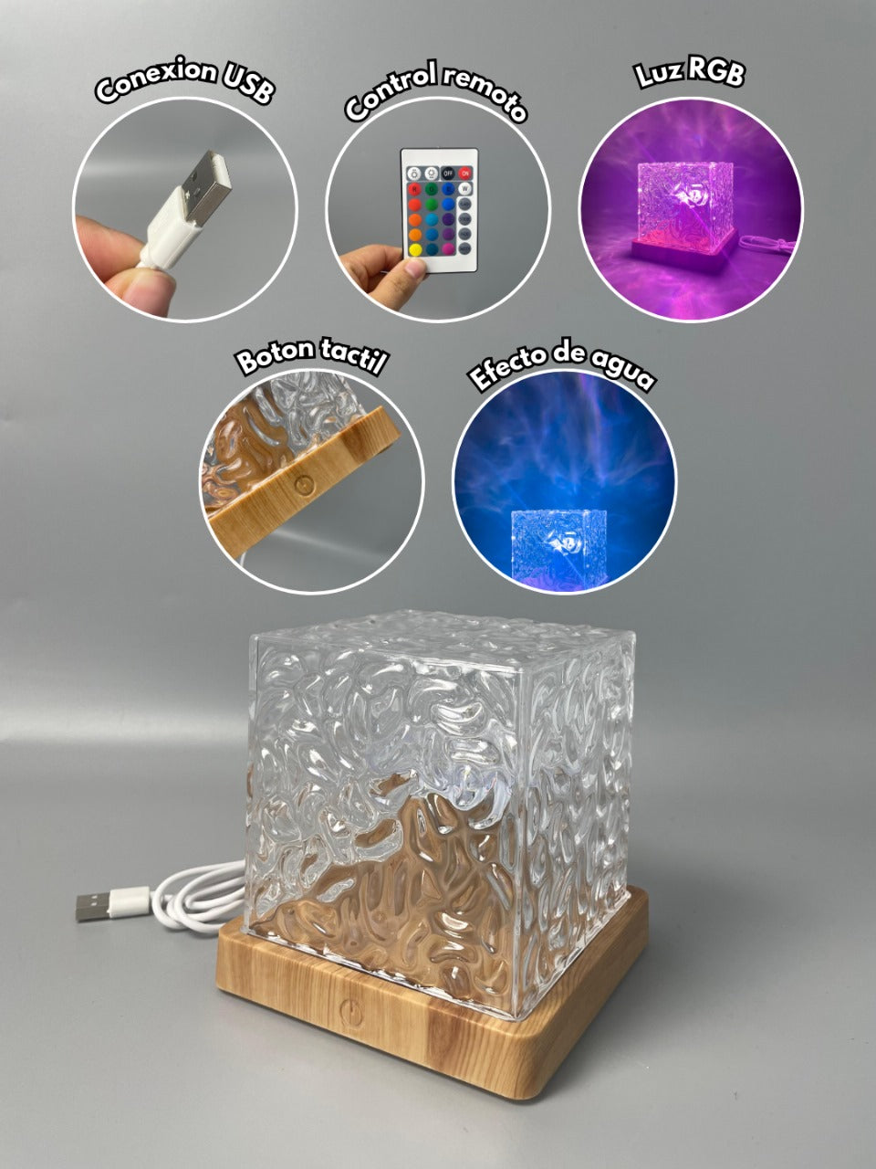 AuroraCube™ – Cubo Luminoso Multicolor con Efecto Aurora Boreal