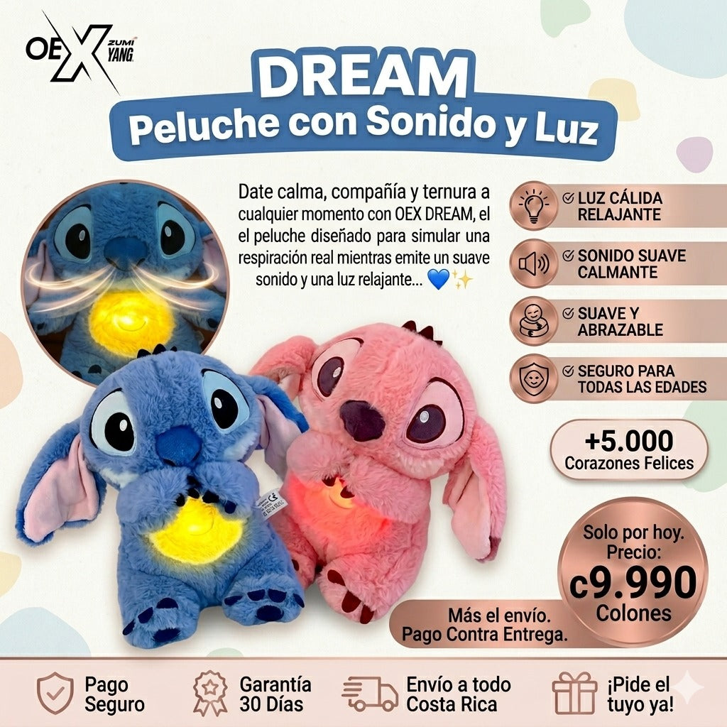 OEXDream – Peluche con Sonido y Luz