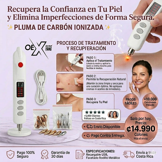 OEX PLUMA DE CARBON IONIZADA + REGALIA DE PARCHES CONTRA VERRUGAS Y CABEZAS DE VENA