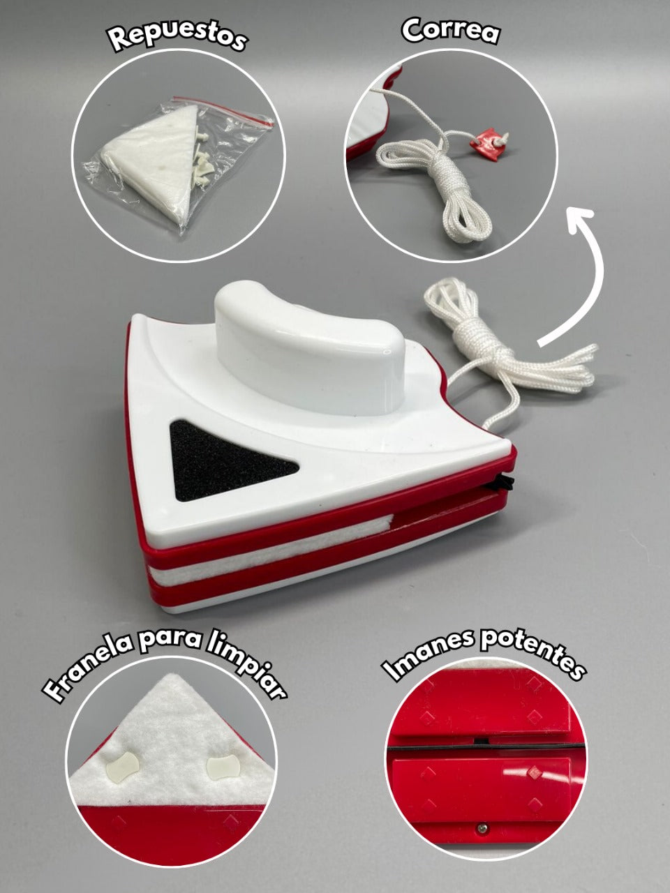 OEX - Limpiador de vidrios Magnético de Doble Cara
