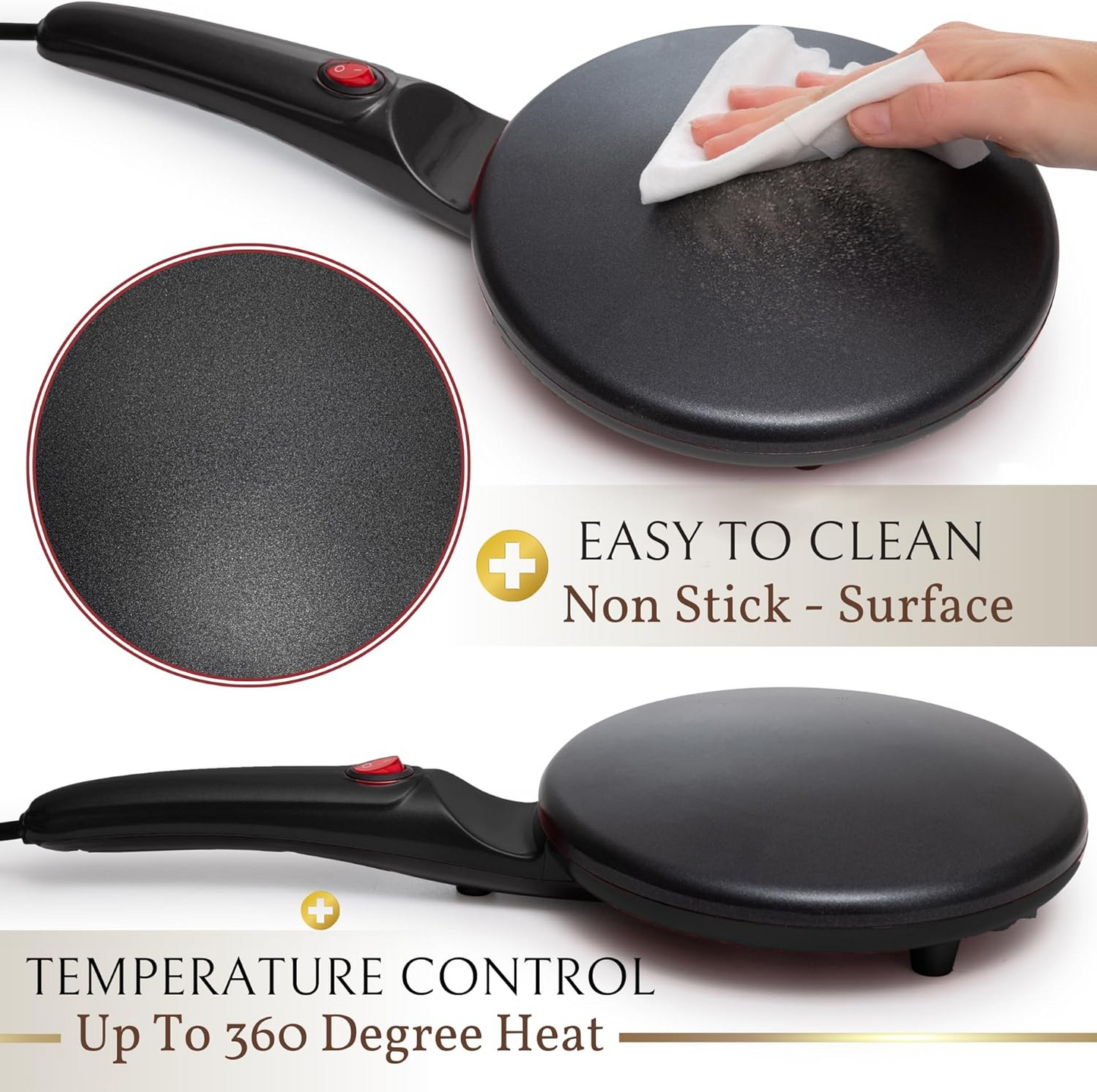 OEXCrepeMaster, máquina electrónica de crepas instantáneas