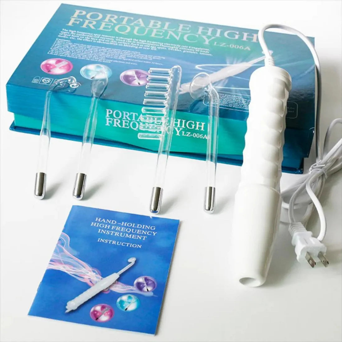 OEXAlta Frecuencia Facial y Capilar – 4 Tubos Intercambiables