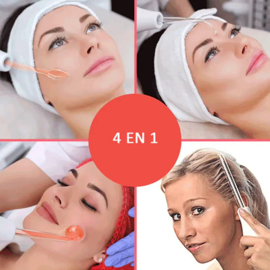 OEXAlta Frecuencia Facial y Capilar – 4 Tubos Intercambiables