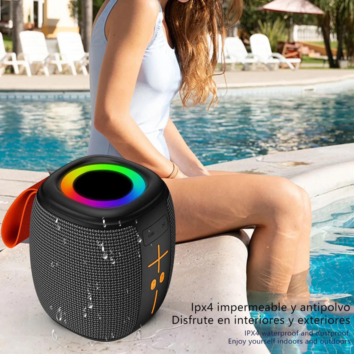 OEXBocina Inalámbrica RGB a Prueba de Agua