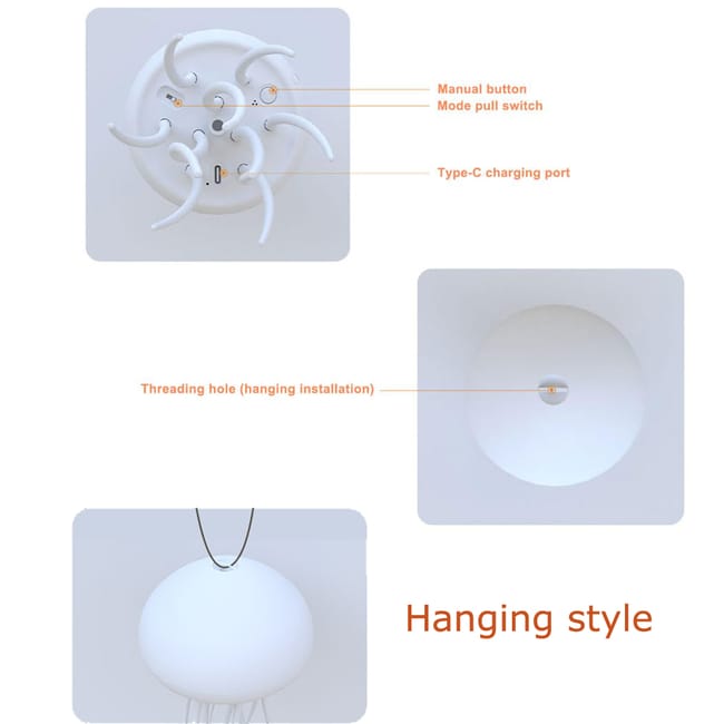 AquaJelly Glow™ – Lámpara Colgante de Medusas RGB